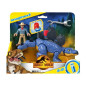 FISHER - PRICE IMAGINEXT - Jurassic World - Stegosaurus Et Personnage - Figurine d'action 1er age - 3 ans et +