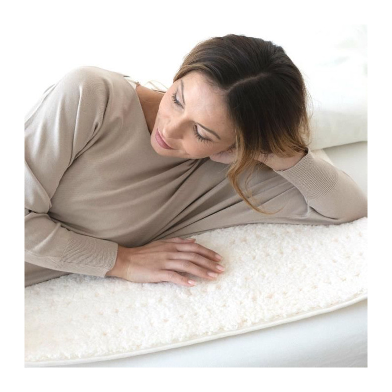 Surmatelas chauffant extra moelleux en polaire - MEDISANA - HU 672 - Chauffe-lit - 4 reglages - 3 minuteries - Lavable