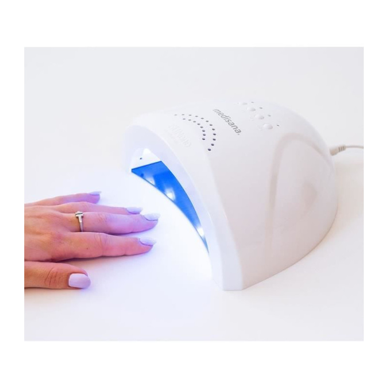 Sechoir a ongles UV LED - MEDISANA - ND A80 - 2 en 1 pour tous gels et vernis UV - Minuteries - 2 intensités - Auto off