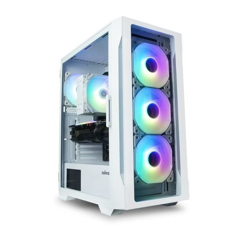 Boitier PC sans alimentation - ZALMAN i3 NEO TG (Blanc) - Moyen tour - Format ATX