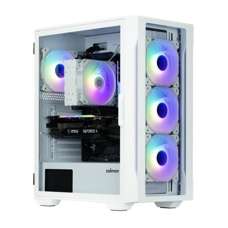 Boitier PC sans alimentation - ZALMAN i3 NEO TG (Blanc) - Moyen tour - Format ATX