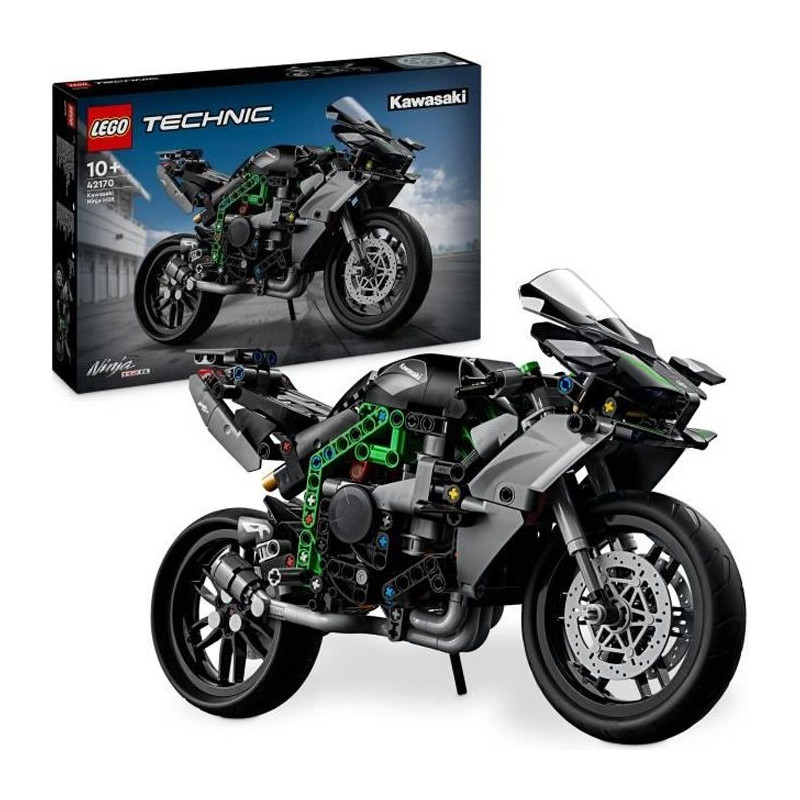 LEGO Technic 42170 La Moto Kawasaki Ninja H2R, Idée Cadeau pour Enfants, Jouet Créatif