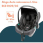 Poussette double jumeaux - BAMBISOL - Combiné Poussette Double + Siege Auto I-size - 4 roues - Noir