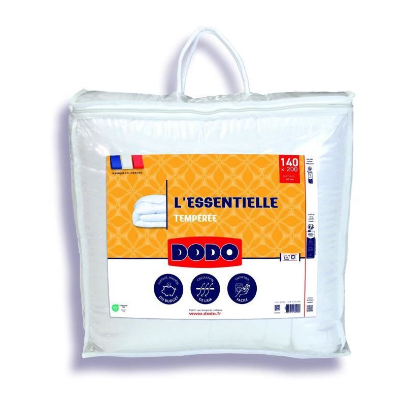 Couette Tempérée - DODO - L'ESSENTIELLE - 140X200 - 100% Polyester