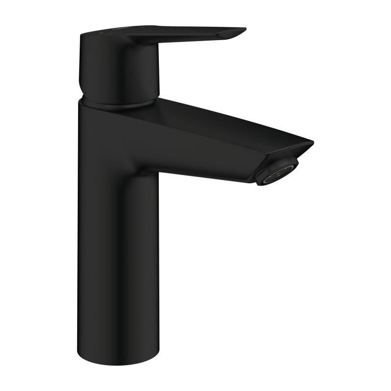 Mitigeur lavabo monocommande GROHE Start - Noir mat - Taille M - Bec moyen - Economie d'eau