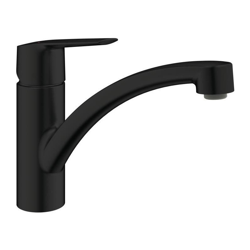 GROHE Start - 324412432 - Robinet de cuisine - Mitigeur monocommande évier - Noir mat - Bec bas - Rotation 140°