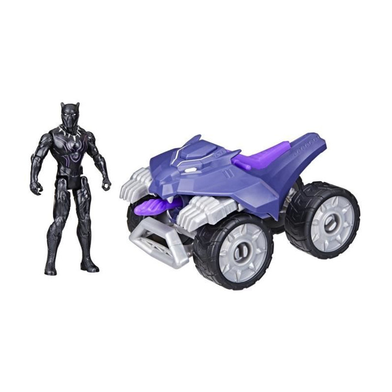 Marvel Avengers Epic Hero Series Black Panther VTT Coup de griffes, coffret de véhicule et figurine