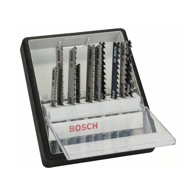 Kit de 10 lames de scie sauteuse Wood Expert, Robust line BOSCH 2607010540