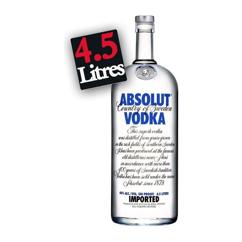 Absolut Vodka Gallon 4.5L