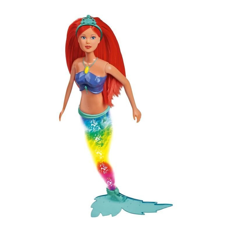 Steffi Love - Sirene luminesue - 29cm - Queue qui change de couleur - Des 3ans