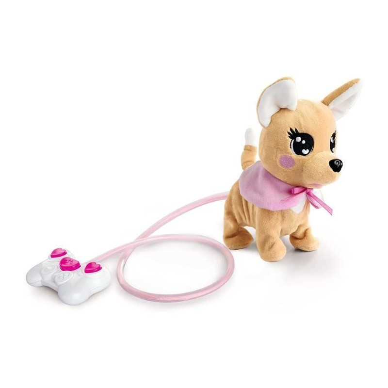 Peluche Chihuahua Chi Chi Love Loomy - 20 cm - Peluche filoguidée - Piles incluses