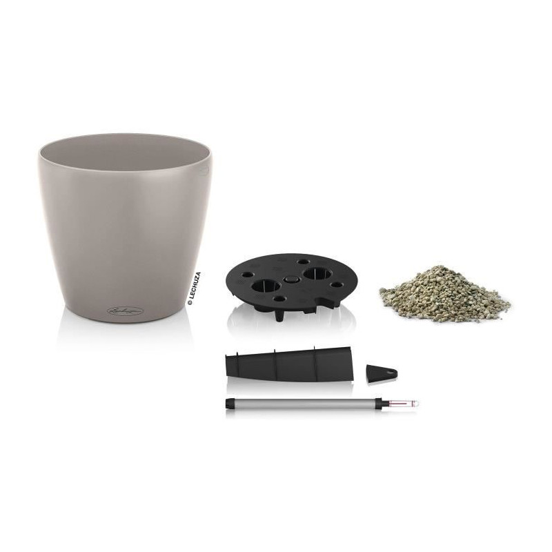 Pot de fleur LECHUZA Classico Color 60 - kit complet, brun sable