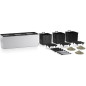 Pot de fleur LECHUZA Trio Stone 30 - kit complet, blanc quartz