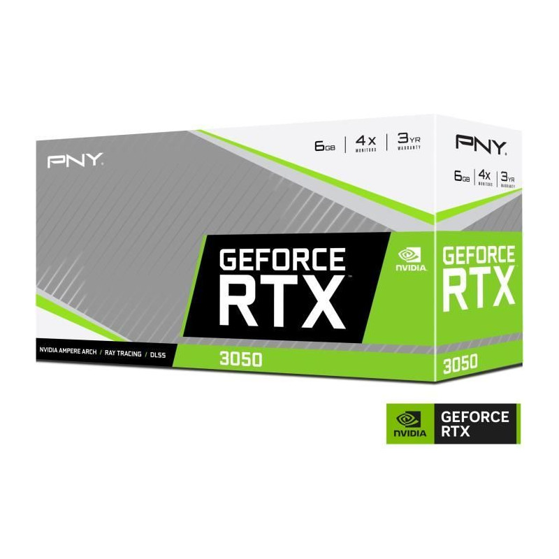 PNY - Carte graphique - GEFORCE RTX™ 3050 6GB VERTO™ Dual Fan Edition