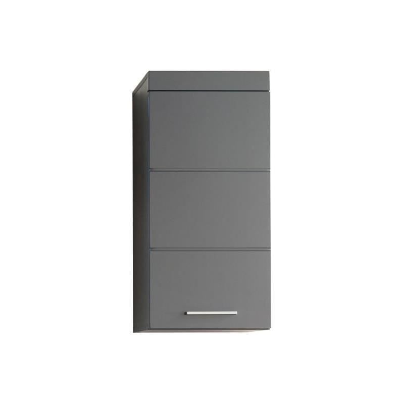 Meuble haut de salle de bain AMANDA - 1 porte - Gris - TRENDTEAM