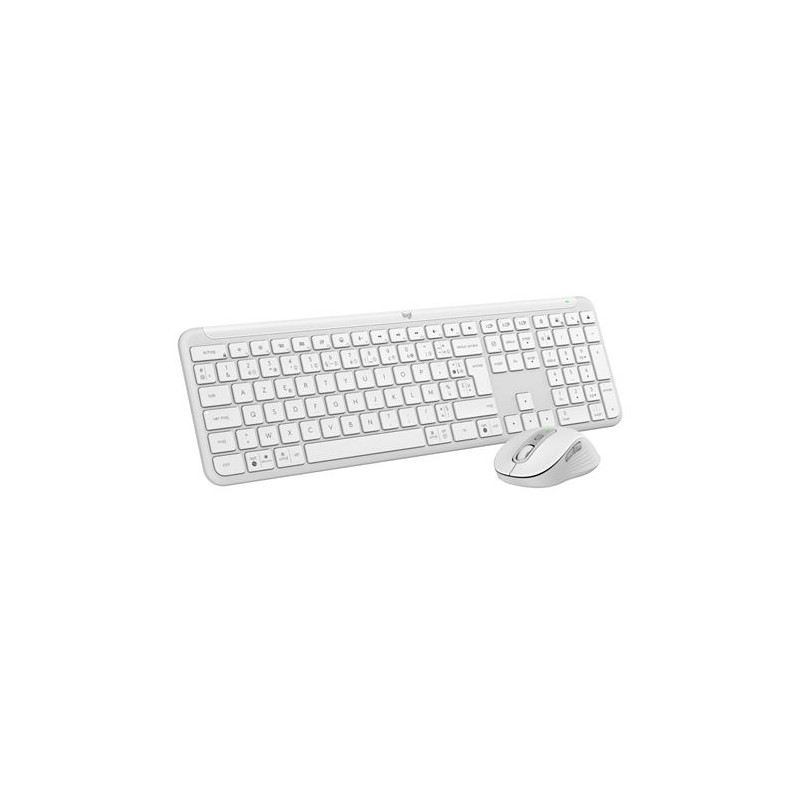 Ensemble clavier Azerty et souris sans fil Logitech MK950 Signature Slim Blanc cassé