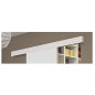 OPTIMUM Kit porte coulissante décor blanc - rail 2 amortisseurs + cache rail blanc - 204 x 73 cm