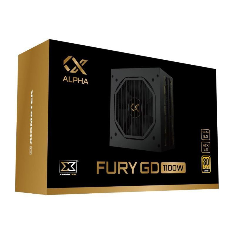 XIGMATEK Fury GD 1100W ATX 3.0 (80Plus Gold) - Alimentation PC - 1100W