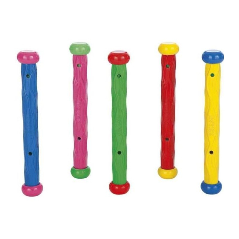 Jeux bâtons de Piscine - Intex - Lot de 5 couleurs - Souple - Mixte - A partir de 6 ans