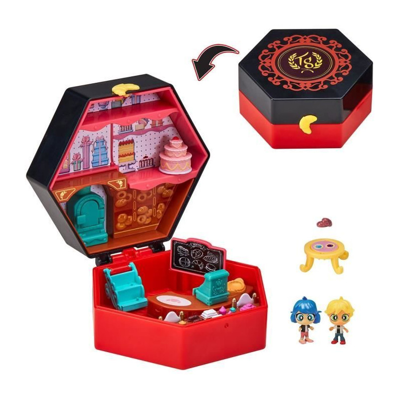 BANDAI - Miraculous Ladybug - Mini univers Chibi Boulangerie - Mini figurines Marinette et Adrien incluses - P50551