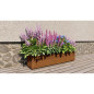 Jardinieres a fleurs EKJU - 95x18xh20 cm - Traitées en autoclave brun