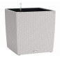 Pot de fleur LECHUZA Cube Cottage 50 - kit complet, gris clair