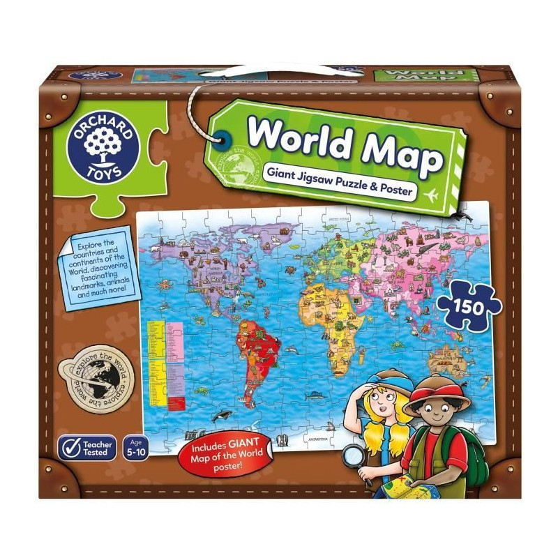 Carte du monde - Puzzle - ORCHARD