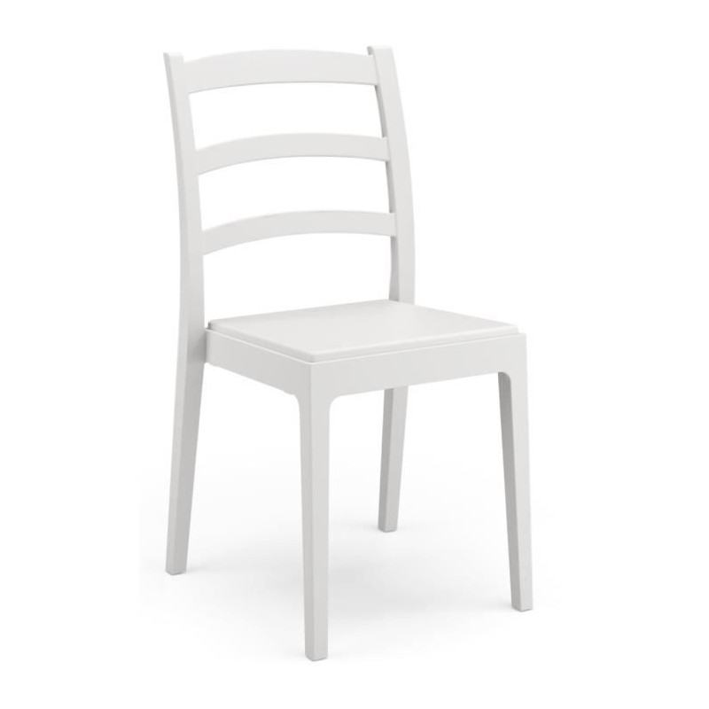 Lot de 4 chaises - ARETA - REA - 51 x 46 x H88 cm - Blanc