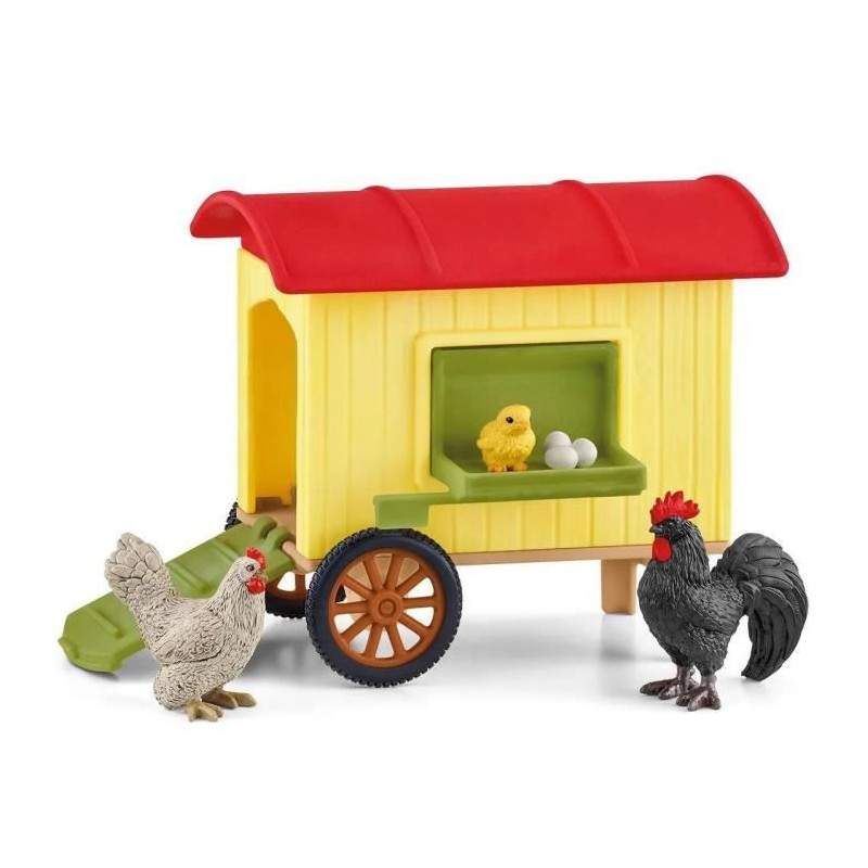 SCHLEICH - Poulailler mobile - 42572 - Gamme Farm World