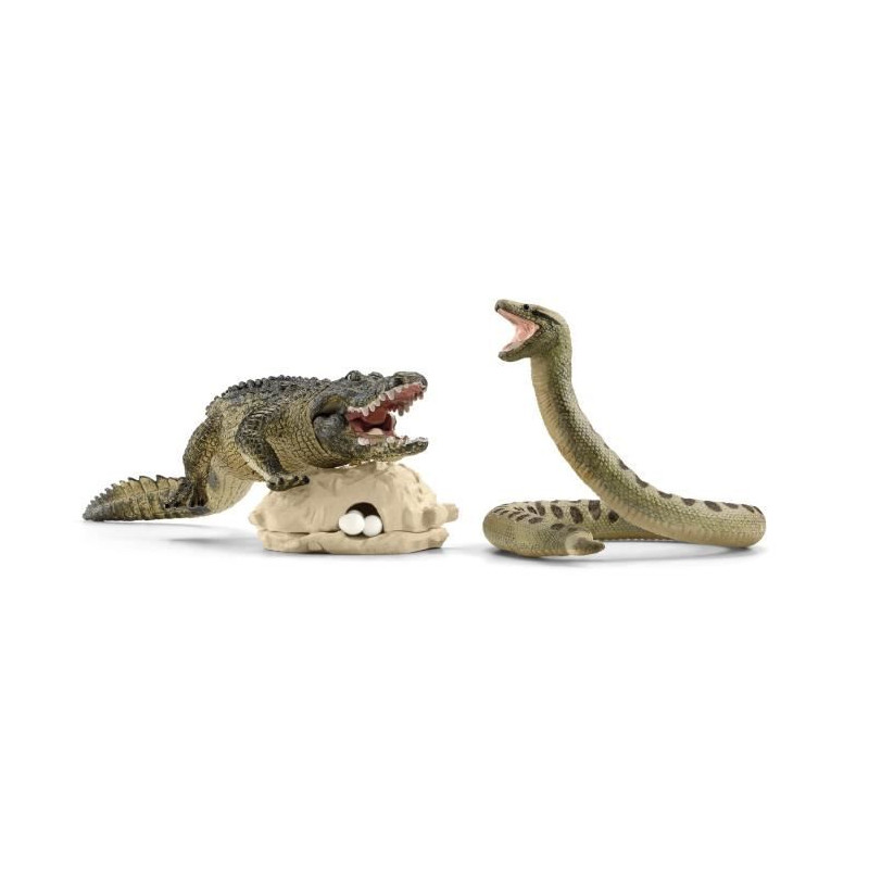 SCHLEICH - Duel Aligator/Anaconda - 42625 - Gamme Wild Life