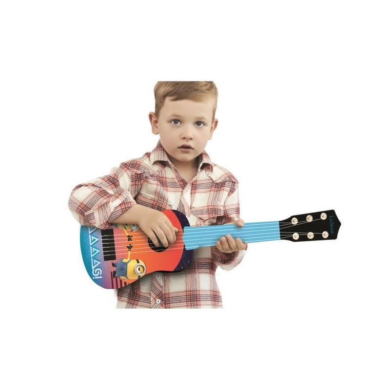 LEXIBOOK - LES MINIONS - Guitare Acoustique Enfant - Hauteur 53 cm