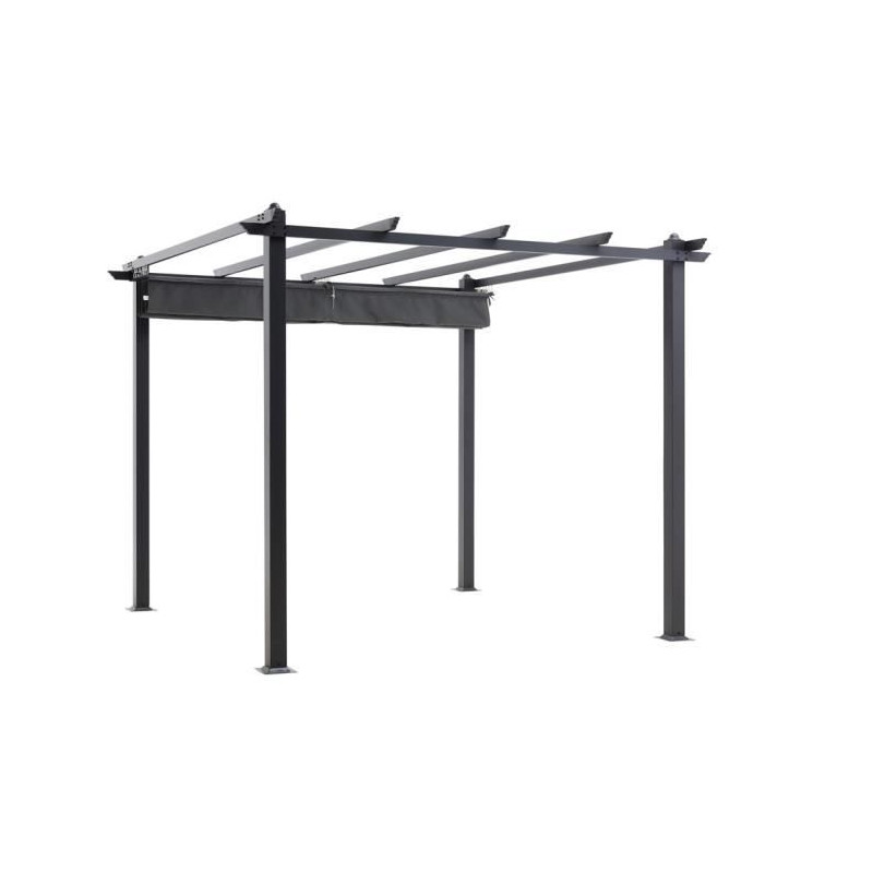 Pergola en aluminium CORDOBA - Gris - 3 x 3 m