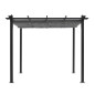 Pergola en aluminium CORDOBA - Gris - 3 x 3 m