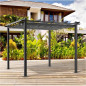 Pergola en aluminium CORDOBA - Gris - 3 x 3 m