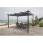 Pergola en aluminium CORDOBA - Gris - 4 x 3 m