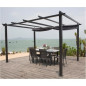 Pergola en aluminium CORDOBA - Gris - 4 x 3 m