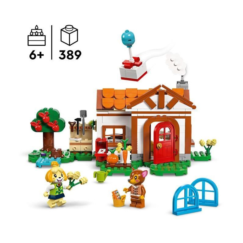 LEGO Animal Crossing 77049 Marie en Visite, Jouet de Construction, avec 2 Minifigurines