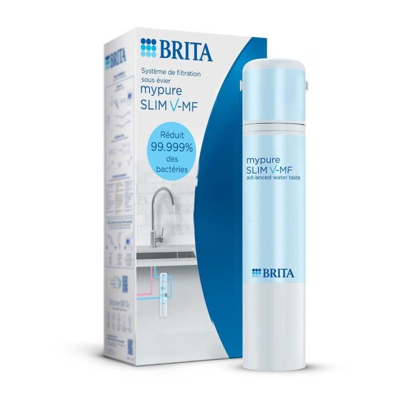 Systeme de filtration de l'eau - BRITA - Mypure SLIM V-MF - 2 pressions - Max 6.9 bar - 8000 L d'eau filtrée / 12 mois