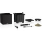 Pot de fleur LECHUZA Canto Stone Cube 40 - kit complet LED, noir graphite