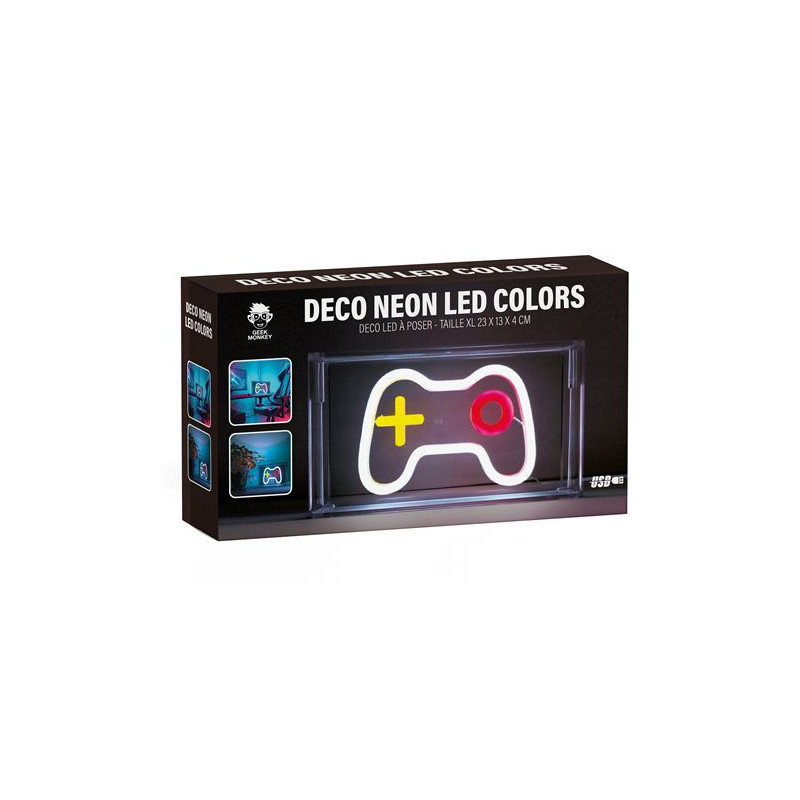 Deco Neon LED Geek Monkeys Modèle Manette gamer