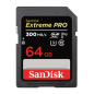 Carte mémoire SD Sandisk Carte Extreme PRO SDHC UHS Il 64GB