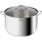 TEFAL B8646404 Marmite 28 cm inox, Tous feux dont induction, 8L, Poignées robustes, Couvercle verre, Intuition XL