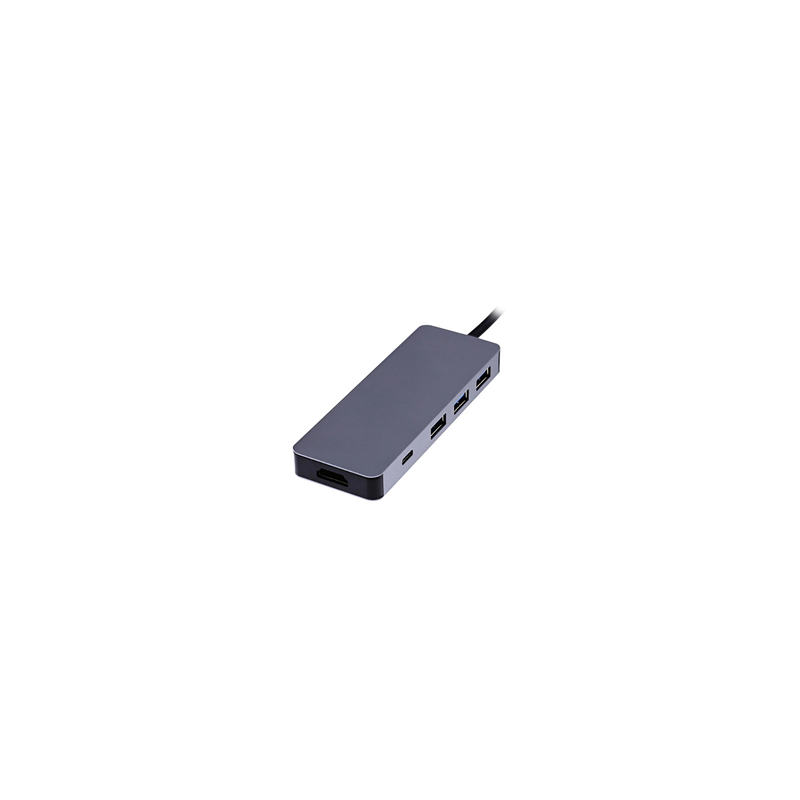 Adaptateur et convertisseur Tnb HUB USB C 6 EN1 ICLICK GRIS SIDERAL