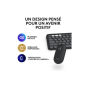 Ensemble clavier et souris Logitech Pebble 2 Combo pour Mac, clavier et souris sans fil, discrets, portables Graphite