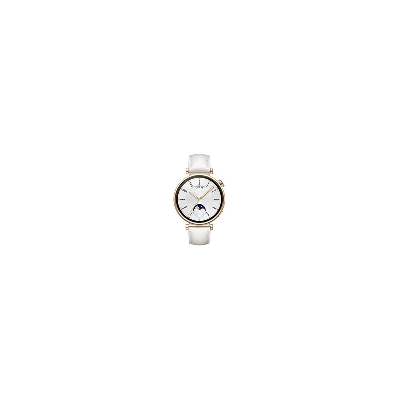 Montre connectée Huawei WATCH GT4 41mm CLASSIC Bracelet cuir blanc