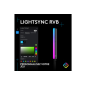 Ring Light Logitech G Litra Beam LX double éclairage d appoint pour streaming LED RVB premium avec TrueSoft, LIGHTSYNC, Blueto