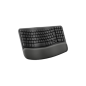 Clavier Logitech Wave Keys clavier ergonomique sans fil, repose poignets rembourre, frappe naturelle et confortable, Easy Switc