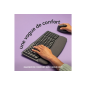 Clavier Logitech Wave Keys clavier ergonomique sans fil, repose poignets rembourre, frappe naturelle et confortable, Easy Switc