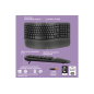 Clavier Logitech Wave Keys clavier ergonomique sans fil, repose poignets rembourre, frappe naturelle et confortable, Easy Switc