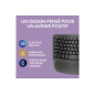 Clavier Logitech Wave Keys clavier ergonomique sans fil, repose poignets rembourre, frappe naturelle et confortable, Easy Switc